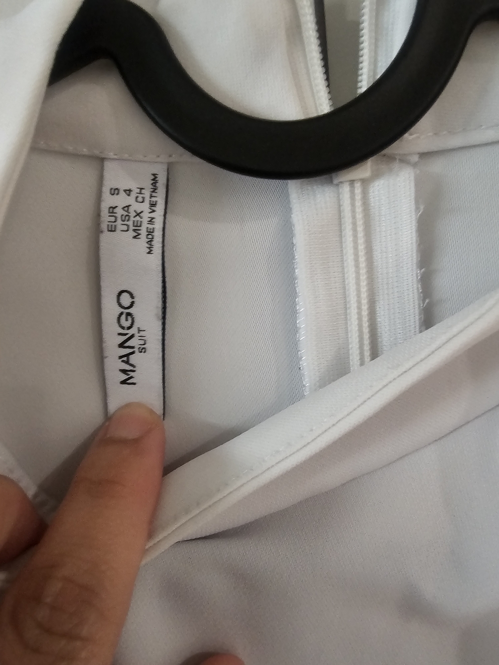 Mango White Women's Dress